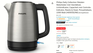 Philips HD9350/90 Zilver Waterkoker voor €22,99 bij Amazon