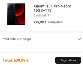 Xiaomi 13T Pro 16GB 1TB por solo 639,99€