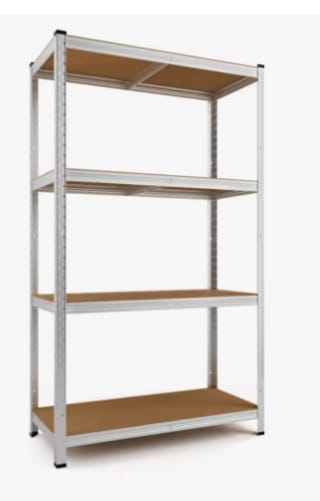 Estantería Metálica de Acero Galvanizado + 4 Baldas MDF, 140 x 70 x 30cm por 17.99€ (Cuenta Nueva 10.8€)