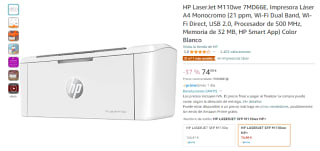 Impresora Laser HP LaserJet M110we 7MD66E por 74,99€