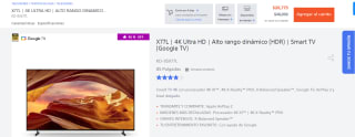 Pantalla Sony 85" 4K por $26,773 en Sony Store