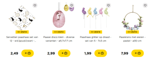 1+1 gratis op alle Paas artikelen bij de Xenos