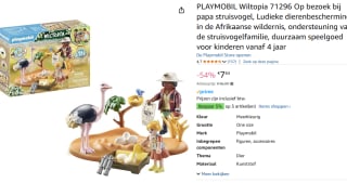 Playmobil Wiltopia - Op bezoek bij papa struisvogel voor €7,84 bij Amazon