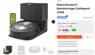 iRobot Roomba j7+ Robotstofzuiger J7558 voor €449 bij iBOOD