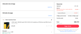 Xiaomi POCO X6 Pro 5G de 8GB/256GB por 226,15€