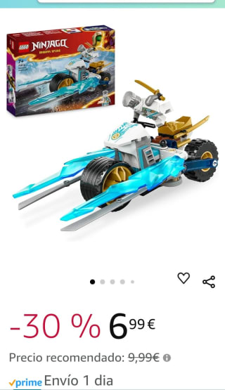 Lego Ninjago Moto de hielo Zane por 6,99€.