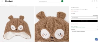 Baby El Corte Inglés Gorro oso de bebé niña en borreguito por 3,89€
