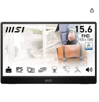 MSI Pro MP161 E2U Monitor portátil Full HD de 15,6", Panel IPS 1920 x 1080, 60 Hz por 99€