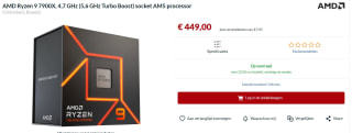 AMD Ryzen 9 7900X processor 4,7 GHz 64 MB L3 Box voor € 449 bij Alternate