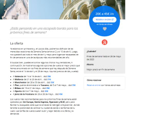 Vuelos baratos para próximos fines de semana desde 20€ a 45€ i/v