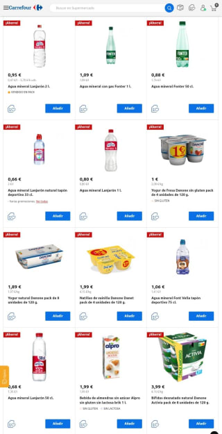 5€ de Descuento directo por compra de 20€ en Carrefour.