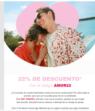 22% en una gran selección desde smartbox