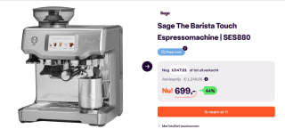 Sage The Barista Touch espressomachine Stainless Steel voor €699 bij Ibood