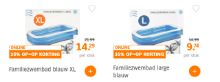 Familiezwembad vanaf €9,74 bij de AH