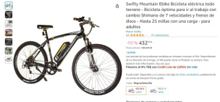 Swifty Mountain Bicicleta eléctrica con cambio Shimano 7 velocidades y frenos de disco por 432,30€