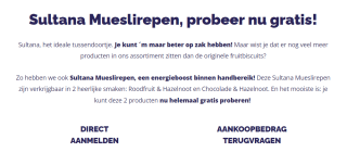 Probeer een Sultana Mueslireep gratis na cashback