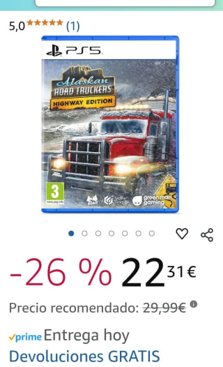 Alaskan Road Truckers Highway Edition PS5 por 22,31€.