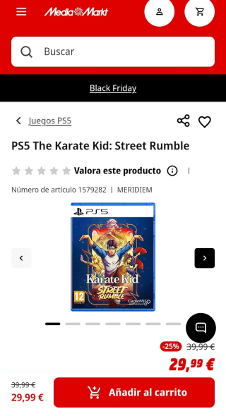 The Karate Kid: Street Rumble PS5 por 29,99€.