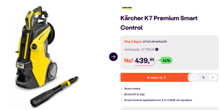 Kärcher K 7 Premium Smart Control hogedrukreiniger voor €439,95 bij Ibood