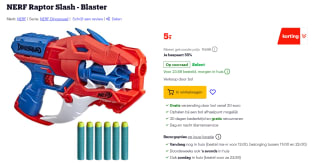 NERF Raptor Slash voor €5 bij Bol
