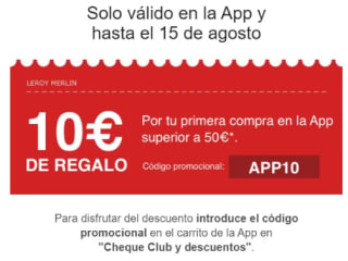 10€ de regalo por descargar la APP Leroy Merlin