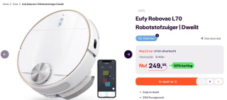 Eufy Robovac L70 - Robotstofzuiger met dweilfunctie - L70 wit voor €249,95 bij iBOOD