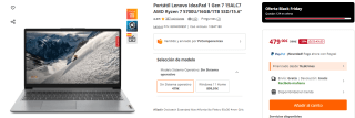 Portátil Lenovo IdeaPad 1 Gen 7 15ALC7 AMD Ryzen 7 5700U/16GB/1TB SSD/15.6" por 469€