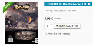 Juego de Mesa El resurgir del dragon: pantalla del DJ por 5.99€