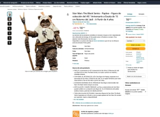 Figura Star Wars The Black Series Paploo de colección del 40.° Aniversario a Escala de 15 cm Retorno del Jedi a solo 16,70€