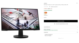 Monitor Lenovo PC 27" Lenovo N27q, 100Hz, QHD IPS por 111.99€