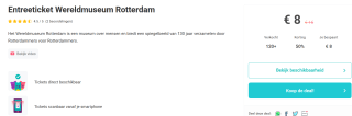 Entreeticket Wereldmuseum Rotterdam voor €8 bij Tripper