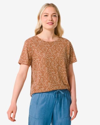 Dames t-shirt met linnen voor €4 bij de Hema