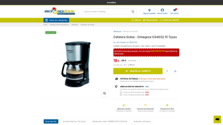 Cafetera Goteo Orbegozo CG4032 15 Tazas por 19€