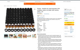 100 Botellas de Cristal 1ml Fenteer por solo 15,69€