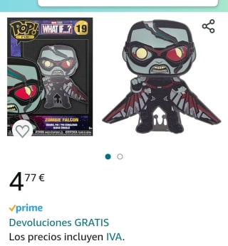 Funko Pop! Large Enamel Pin MARVEL: Marvel Falcon por 4,77€.