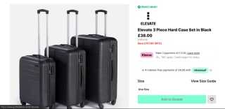 Elevate 3 Piece Hard Case Set in Black – Just £38
