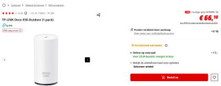 TP-Link Deco X50-Outdoor - Mesh WiFi voor €66,10 bij MediaMarkt