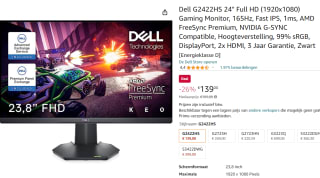 Dell G2422HS monitor voor €139 bij Amazon