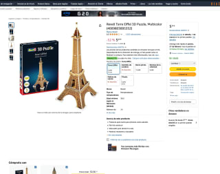 Revell Torre Eiffel 3D Puzzle Multicolor 4009803895352 por solo 5,29€