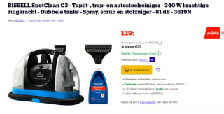 BISSELL SpotClean C3 - Tapijt-, trap- en autostoelreiniger voor €129 bij Bol.com