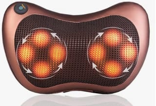 Almohada de Masaje con función de calentamiento y cabezales de masaje giratorios 3D por 11,56€