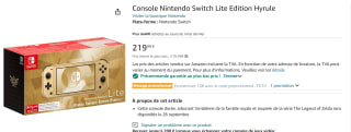 Nintendo Switch Lite - Hyrule Edition - Hylian Crest voor €211,52 via Amazon