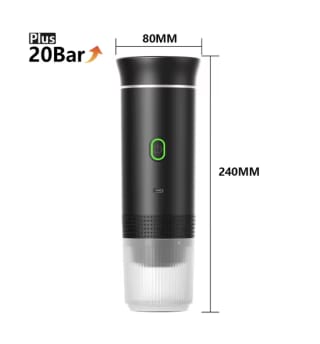 Cafetera Portátil Espresso Eléctrica Inalámbrica 20 Bar por solo 19,46€