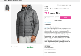 Chaqueta NIKE M NSW HYBRID Hombre por 75€