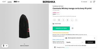 Camiseta Mickey Mouse Bershka por 7,99€