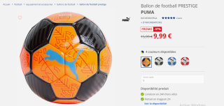 Ballon de football Puma Prestige à 9,99€