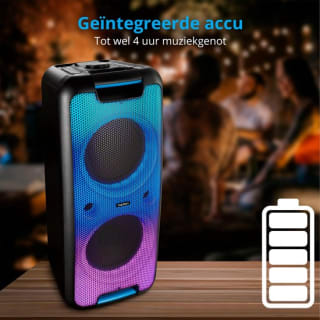 Medion P61080 party geluidsinstallatie incl. microfoon, karaoke, oplaadbare batterij voor €129 bij Bol