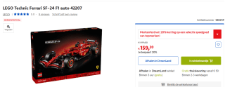 Lego Technic Ferrari SF24 F1 (42207) voor €159,20 bij Dreamland