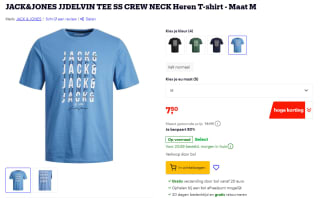 Jack and Jones Jjdelvin Crew Neck T-shirt voor €7,50 bij Bol