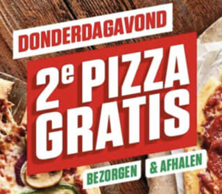 1+1 gratis op pizza's bij New York Pizza